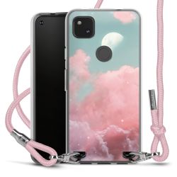 New Carry Case Transparent Stoff rosa/silber