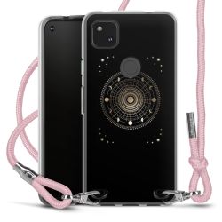 New Carry Case Transparent Stoff rosa/silber