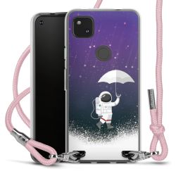 New Carry Case Transparent Stoff rosa/silber