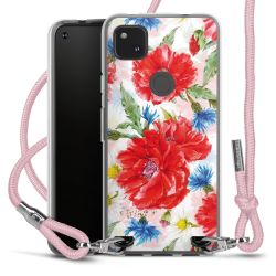 New Carry Case Transparent Stoff rosa/silber