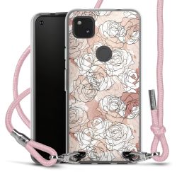 New Carry Case Transparent Stoff rosa/silber