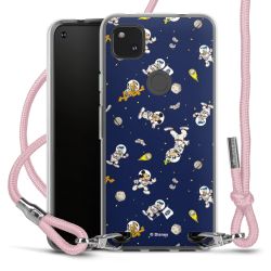 New Carry Case Transparent Stoff rosa/silber