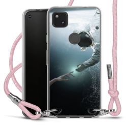 New Carry Case Transparent Stoff rosa/silber