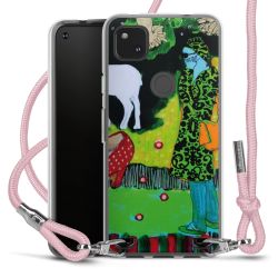 New Carry Case Transparent Stoff rosa/silber