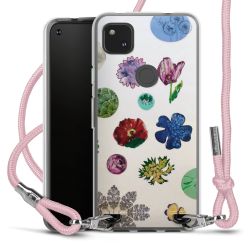 New Carry Case Transparent Stoff rosa/silber