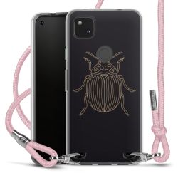 New Carry Case Transparent Stoff rosa/silber