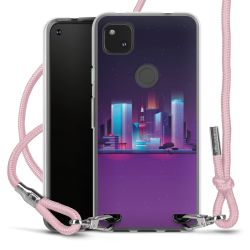 New Carry Case Transparent Stoff rosa/silber