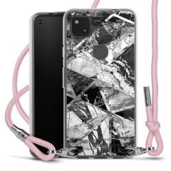 New Carry Case Transparent Stoff rosa/silber