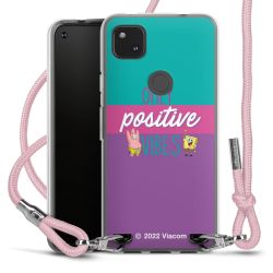 New Carry Case Transparent Stoff rosa/silber