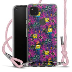 New Carry Case Transparent Stoff rosa/silber