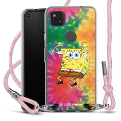 New Carry Case Transparent Stoff rosa/silber