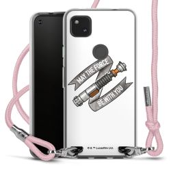 New Carry Case Transparent Stoff rosa/silber