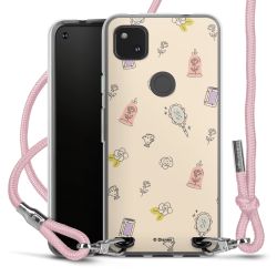 New Carry Case Transparent Stoff rosa/silber