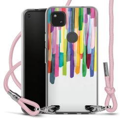 New Carry Case Transparent Stoff rosa/silber