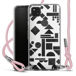 New Carry Case Transparent Stoff rosa/silber