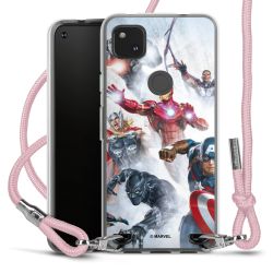 New Carry Case Transparent Stoff rosa/silber