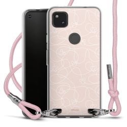 New Carry Case Transparent Stoff rosa/silber