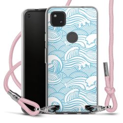 New Carry Case Transparent Stoff rosa/silber