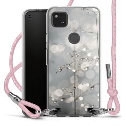 New Carry Case Transparent Stoff rosa/silber