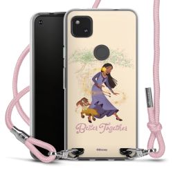 New Carry Case Transparent Stoff rosa/silber