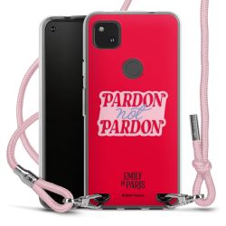 New Carry Case Transparent Stoff rosa/silber