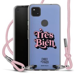 New Carry Case Transparent Stoff rosa/silber