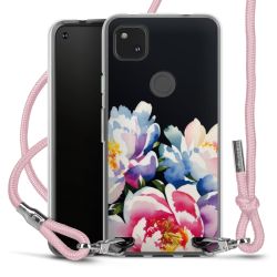 New Carry Case Transparent Stoff rosa/silber