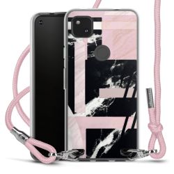 New Carry Case Transparent Stoff rosa/silber