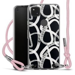 New Carry Case Transparent Stoff rosa/silber