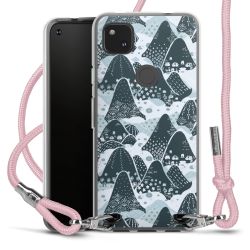 New Carry Case Transparent Stoff rosa/silber