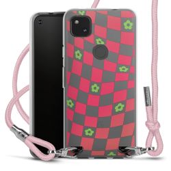 New Carry Case Transparent Stoff rosa/silber