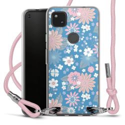 New Carry Case Transparent Stoff rosa/silber