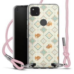 New Carry Case Transparent Stoff rosa/silber