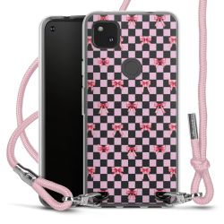 New Carry Case Transparent Stoff rosa/silber