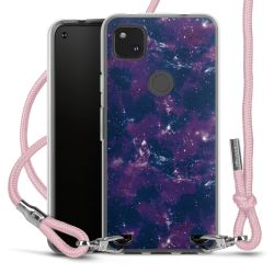 New Carry Case Transparent Stoff rosa/silber