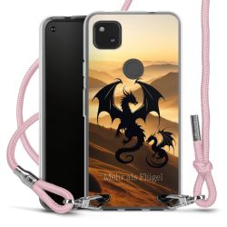 New Carry Case Transparent Stoff rosa/silber