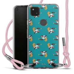 New Carry Case Transparent Stoff rosa/silber