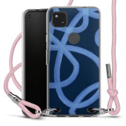 New Carry Case Transparent Stoff rosa/silber