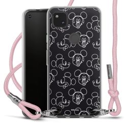 New Carry Case Transparent Stoff rosa/silber