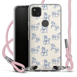 New Carry Case Transparent Stoff rosa/silber