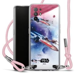 New Carry Case Transparent Stoff rosa/silber