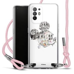 New Carry Case Transparent Stoff rosa/silber