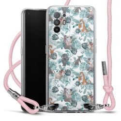 New Carry Case Transparent Stoff rosa/silber