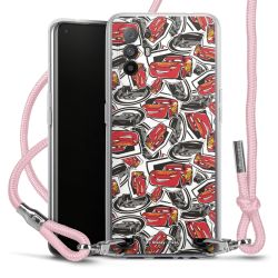 New Carry Case Transparent Stoff rosa/silber