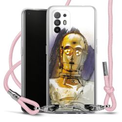 New Carry Case Transparent Stoff rosa/silber