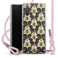 New Carry Case Transparent Stoff rosa/silber