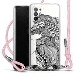 New Carry Case Transparent Stoff rosa/silber