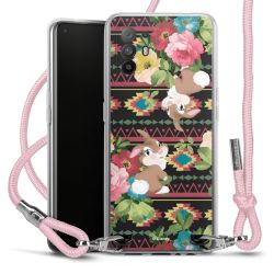 New Carry Case Transparent Stoff rosa/silber