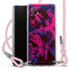 New Carry Case Transparent Stoff rosa/silber