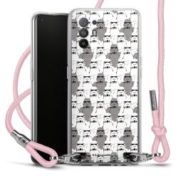 New Carry Case Transparent Stoff rosa/silber